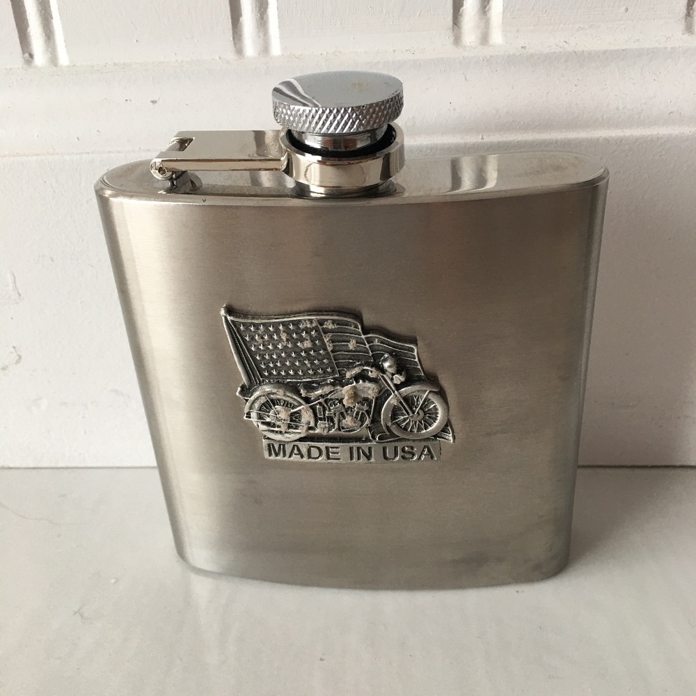 Stainless Steel Motorcycle Hip Flask